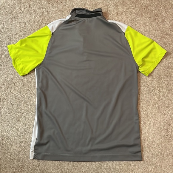 Nike Performance Mens Golf Polo (Lime Green/Light Gray/Dark Gray) - Picture 5 of 7